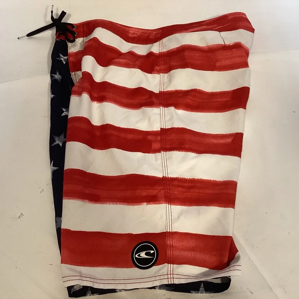American Flag O’Neil mens Swim Trunks size 32